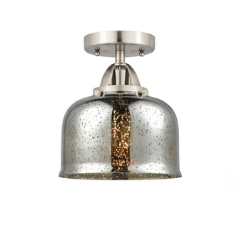 Bell - 1 Light - 8 inch - Brushed Satin Nickel - Semi-Flush Mount (3442|288-1C-SN-G78-LED)