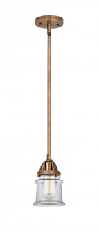 Canton - 1 Light - 5 inch - Antique Copper - Stem hung - Mini Pendant (3442|288-1S-AC-G182S-LED)