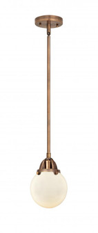 Beacon - 1 Light - 6 inch - Antique Copper - Stem hung - Mini Pendant (3442|288-1S-AC-G201-6-LED)