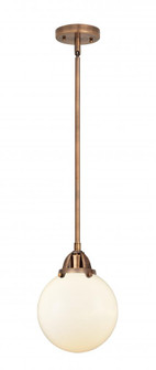 Beacon - 1 Light - 8 inch - Antique Copper - Stem hung - Mini Pendant (3442|288-1S-AC-G201-8-LED)
