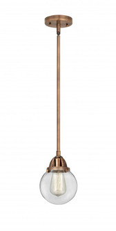 Beacon - 1 Light - 6 inch - Antique Copper - Stem hung - Mini Pendant (3442|288-1S-AC-G202-6-LED)