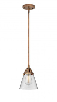 Cone - 1 Light - 6 inch - Antique Copper - Stem hung - Mini Pendant (3442|288-1S-AC-G62-LED)