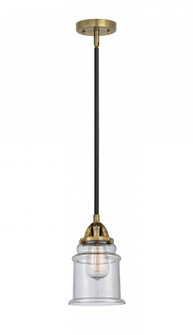 Canton - 1 Light - 6 inch - Black Antique Brass - Stem hung - Mini Pendant (3442|288-1S-BAB-G184-LED)