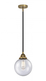 Beacon - 1 Light - 8 inch - Black Antique Brass - Stem hung - Mini Pendant (3442|288-1S-BAB-G204-8-LED)