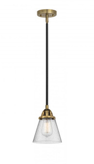 Cone - 1 Light - 6 inch - Black Antique Brass - Stem hung - Mini Pendant (3442|288-1S-BAB-G64-LED)