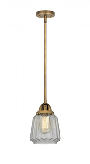 Chatham - 1 Light - 7 inch - Brushed Brass - Stem hung - Mini Pendant (3442|288-1S-BB-G142-LED)