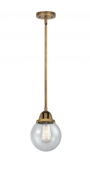 Beacon - 1 Light - 6 inch - Brushed Brass - Stem hung - Mini Pendant (3442|288-1S-BB-G204-6-LED)