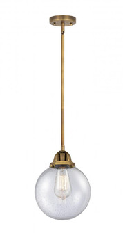 Beacon - 1 Light - 8 inch - Brushed Brass - Stem hung - Mini Pendant (3442|288-1S-BB-G204-8-LED)