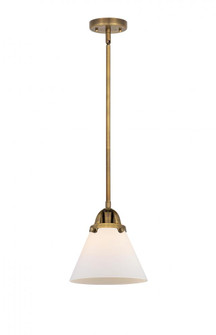 Cone - 1 Light - 8 inch - Brushed Brass - Stem hung - Mini Pendant (3442|288-1S-BB-G41)