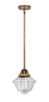 Oxford - 1 Light - 8 inch - Brushed Brass - Stem hung - Mini Pendant (3442|288-1S-BB-G532)