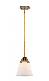 Cone - 1 Light - 6 inch - Brushed Brass - Stem hung - Mini Pendant (3442|288-1S-BB-G61-LED)
