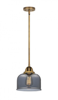 Bell - 1 Light - 8 inch - Brushed Brass - Cord hung - Mini Pendant (3442|288-1S-BB-G73)