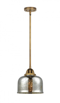 Bell - 1 Light - 8 inch - Brushed Brass - Stem hung - Mini Pendant (3442|288-1S-BB-G78-LED)