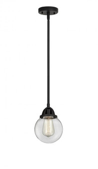Beacon - 1 Light - 6 inch - Matte Black - Stem hung - Mini Pendant (3442|288-1S-BK-G202-6-LED)