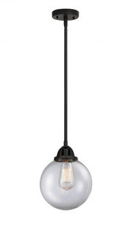 Beacon - 1 Light - 8 inch - Matte Black - Stem hung - Mini Pendant (3442|288-1S-BK-G202-8)