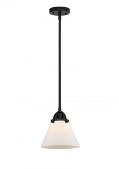 Cone - 1 Light - 8 inch - Matte Black - Stem hung - Mini Pendant (3442|288-1S-BK-G41)
