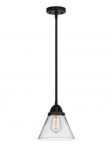 Cone - 1 Light - 8 inch - Matte Black - Stem hung - Mini Pendant (3442|288-1S-BK-G42-LED)