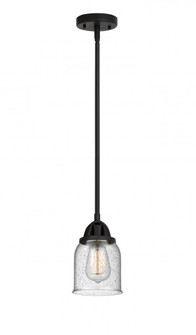 Bell - 1 Light - 5 inch - Matte Black - Stem hung - Mini Pendant (3442|288-1S-BK-G54-LED)