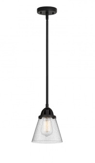 Cone - 1 Light - 6 inch - Matte Black - Stem hung - Mini Pendant (3442|288-1S-BK-G64)