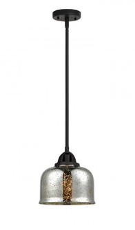 Bell - 1 Light - 8 inch - Matte Black - Stem hung - Mini Pendant (3442|288-1S-BK-G78-LED)