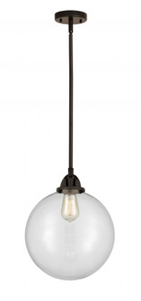 Beacon - 1 Light - 12 inch - Oil Rubbed Bronze - Stem hung - Mini Pendant (3442|288-1S-OB-G202-12-LED)
