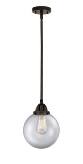Beacon - 1 Light - 8 inch - Oil Rubbed Bronze - Stem hung - Mini Pendant (3442|288-1S-OB-G202-8-LED)