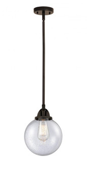 Beacon - 1 Light - 8 inch - Oil Rubbed Bronze - Stem hung - Mini Pendant (3442|288-1S-OB-G204-8)
