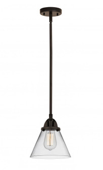 Cone - 1 Light - 8 inch - Oil Rubbed Bronze - Stem hung - Mini Pendant (3442|288-1S-OB-G42-LED)
