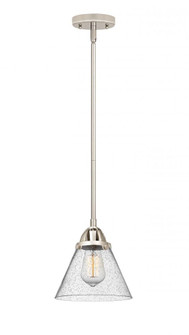 Cone - 1 Light - 8 inch - Polished Nickel - Stem hung - Mini Pendant (3442|288-1S-PN-G44-LED)