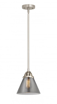 Cone - 1 Light - 8 inch - Brushed Satin Nickel - Stem hung - Mini Pendant (3442|288-1S-SN-G43-LED)