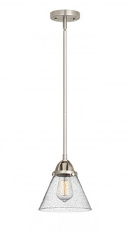 Cone - 1 Light - 8 inch - Brushed Satin Nickel - Stem hung - Mini Pendant (3442|288-1S-SN-G44)