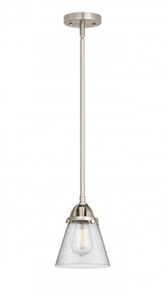 Cone - 1 Light - 6 inch - Brushed Satin Nickel - Stem hung - Mini Pendant (3442|288-1S-SN-G64-LED)