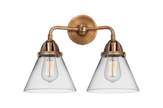 Cone - 2 Light - 16 inch - Antique Copper - Bath Vanity Light (3442|288-2W-AC-G42-LED)