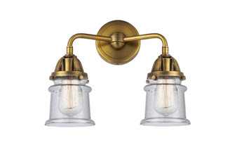 Canton - 2 Light - 13 inch - Brushed Brass - Bath Vanity Light (3442|288-2W-BB-G184S-LED)