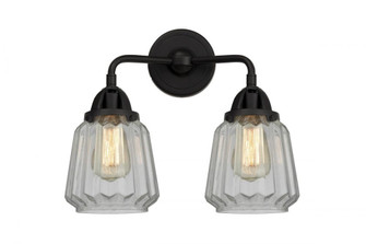 Chatham - 2 Light - 14 inch - Matte Black - Bath Vanity Light (3442|288-2W-BK-G142)