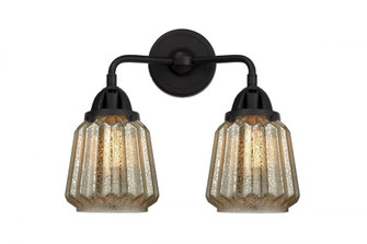 Chatham - 2 Light - 14 inch - Matte Black - Bath Vanity Light (3442|288-2W-BK-G146)