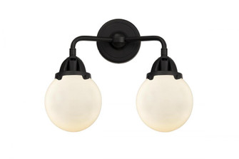 Beacon - 2 Light - 14 inch - Matte Black - Bath Vanity Light (3442|288-2W-BK-G201-6)