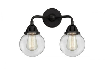 Beacon - 2 Light - 14 inch - Matte Black - Bath Vanity Light (3442|288-2W-BK-G202-6)