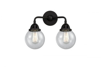 Beacon - 2 Light - 14 inch - Matte Black - Bath Vanity Light (3442|288-2W-BK-G204-6)
