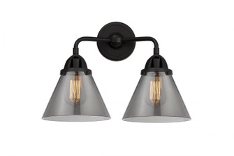 Cone - 2 Light - 16 inch - Matte Black - Bath Vanity Light (3442|288-2W-BK-G43-LED)