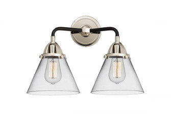 Cone - 2 Light - 16 inch - Black Polished Nickel - Bath Vanity Light (3442|288-2W-BPN-G42-LED)