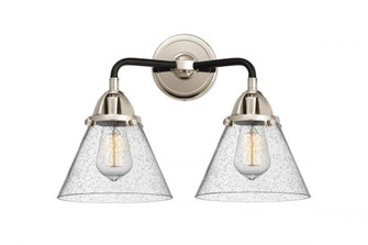 Cone - 2 Light - 16 inch - Black Polished Nickel - Bath Vanity Light (3442|288-2W-BPN-G44-LED)