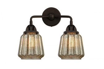 Chatham - 2 Light - 14 inch - Oil Rubbed Bronze - Bath Vanity Light (3442|288-2W-OB-G146-LED)