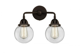 Beacon - 2 Light - 14 inch - Oil Rubbed Bronze - Bath Vanity Light (3442|288-2W-OB-G202-6-LED)