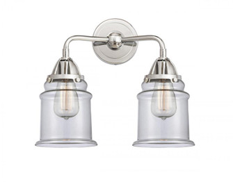Canton - 2 Light - 14 inch - Polished Chrome - Bath Vanity Light (3442|288-2W-PC-G182-LED)