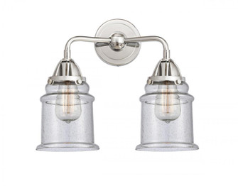 Canton - 2 Light - 14 inch - Polished Chrome - Bath Vanity Light (3442|288-2W-PC-G184-LED)