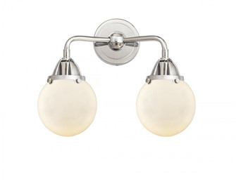 Beacon - 2 Light - 14 inch - Polished Chrome - Bath Vanity Light (3442|288-2W-PC-G201-6-LED)