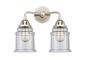 Canton - 2 Light - 14 inch - Polished Nickel - Bath Vanity Light (3442|288-2W-PN-G184-LED)