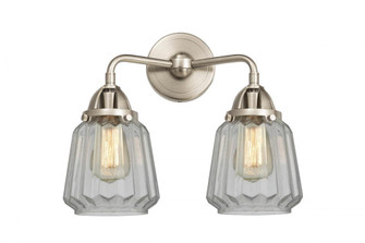 Chatham - 2 Light - 14 inch - Brushed Satin Nickel - Bath Vanity Light (3442|288-2W-SN-G142-LED)