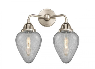 Geneseo - 2 Light - 15 inch - Brushed Satin Nickel - Bath Vanity Light (3442|288-2W-SN-G165-LED)